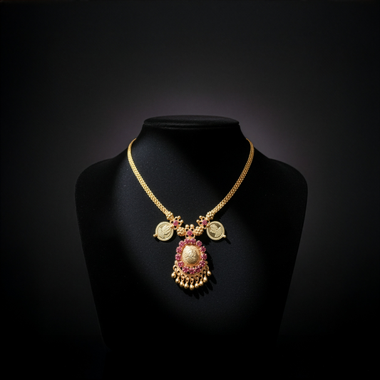 Traditional Gold-Plated Temple Necklace