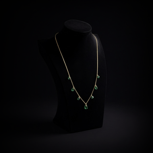 Emerald Teardrop Necklace