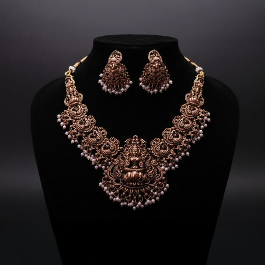 Traditional Temple Design Choker Necklace