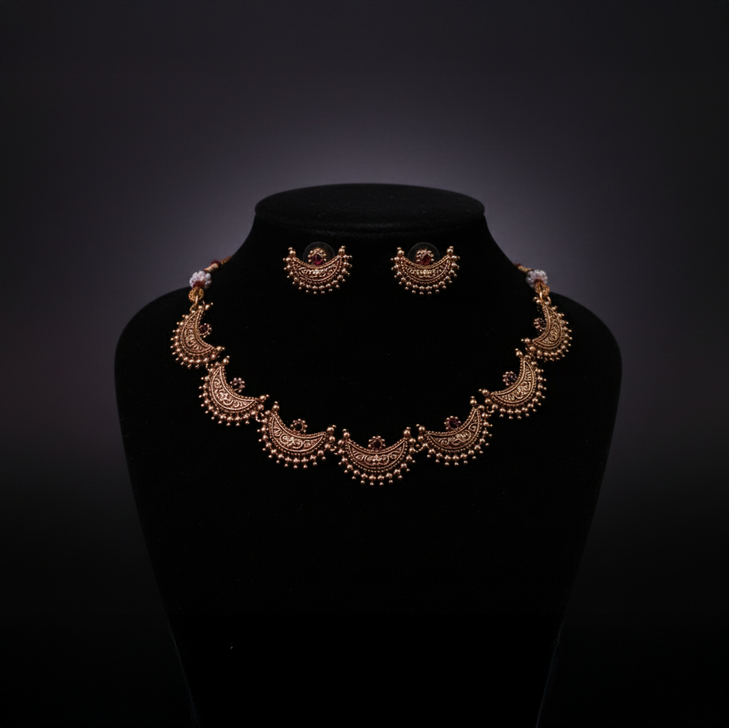 Antique Chandrakala Temple Necklace